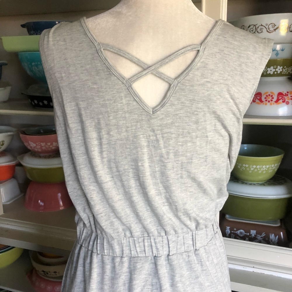Athleta Heather Gray Dress w/ Criss Cross Back - Size Small - Picture 8 of 16